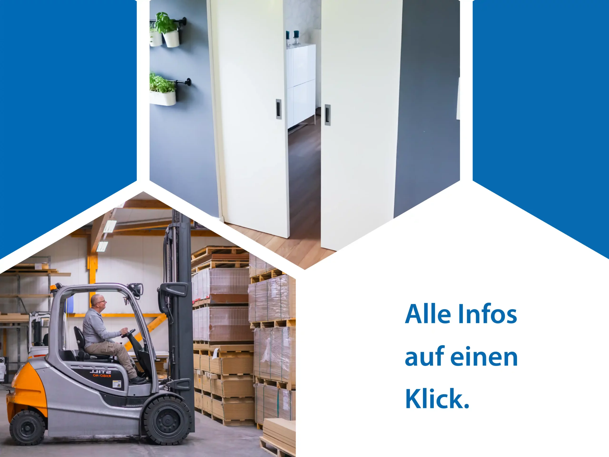 Header mit Schriftzug "Alle Infos auf einen Klick"