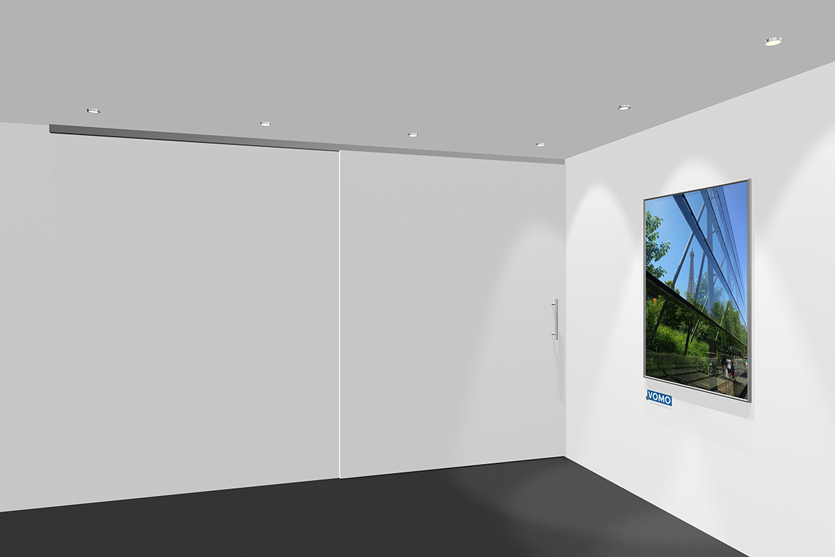 Rendering deckenhohe Schiebetür von VOMO